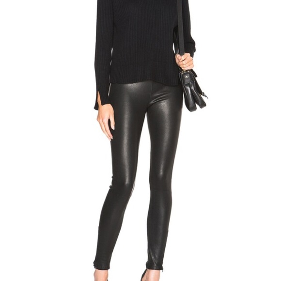 FRAME DENIM “LE LEGGING” HIGH WAIST LEATHER LEGGING, SZ XS NOIR NWT! - Picture 7 of 8
